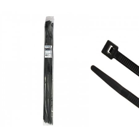 Kable Kontrol Cable Tie, 60 in L, 20 in Max Bundle Dia., Black, Nylon 6/6, 175 lb Strength, 50 PK CT298B